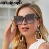 Oversized Cat Eye Sunglasses Women latest Luxury Brand Fashion Large Frame Square Sun Glasses for Men Retro Trendy Cateye Eyewear